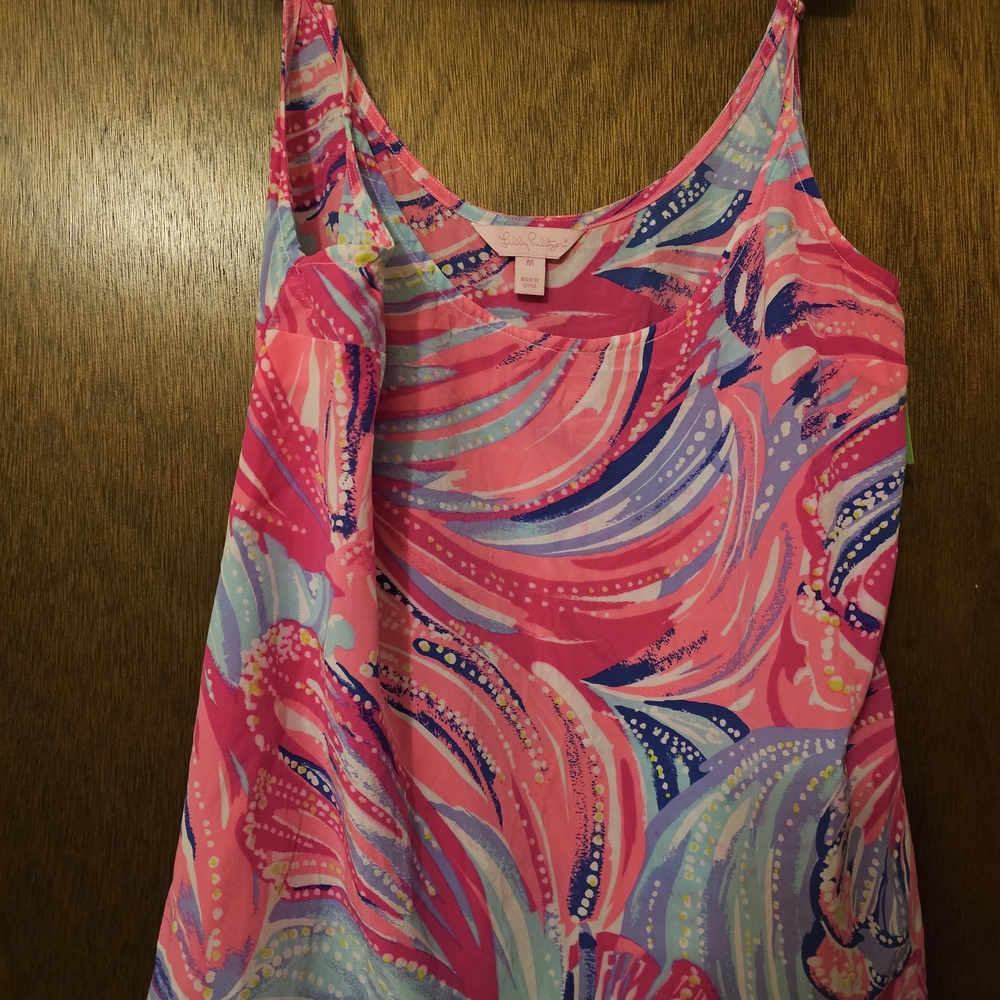 Lilly Pulitzer Pink Multicolor Scoop-Neck Printed Tank